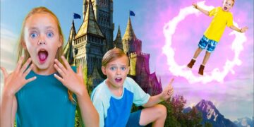 Magic Portal to a Secret World! Escape the Dragon! Kids Fun TV