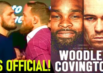 Tyron Woodley leaks date for Colby Covington bout, Khabib makes fun about Daniel Cormier's size