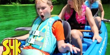 LAKE MYSTERY and swimming challenge! SuperHeroKids Funny Family Videos Compilation