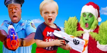 Kids Fun TV! Baby VS Police Officer VS Grinch Compilation Video