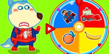 LYCAN in Arabic ⭐️ Lycan Having Fun with Colors Learning on Magic Wheel