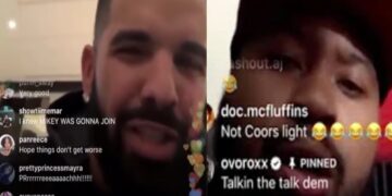 Drake Confronts DJ Akademiks On Instagram Live "Dont Disrespect Me Like That"
