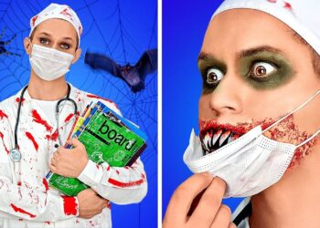 FUN SPOOKY HALLOWEEN COSTUMES IDEAS || DIY Scary Make up Hacks And Party Pranks By 123 GO! BOYS