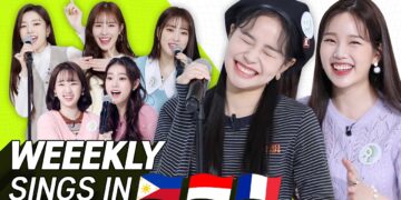 K-POP STARS sing in THREE Languages?| INA/TAG/FRE | Weeekly | TRANSONGLATION