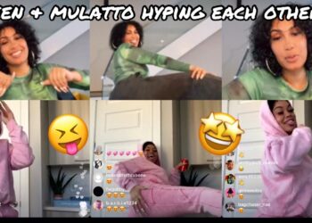 Queen Naija and Mulatto hyping each other up on instagram live November 4, 2020