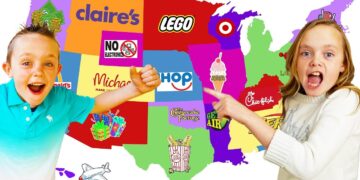 Throwing a Dart at a Map & Buying Whatever it Lands on!!! Sis VS Bro Challenge!